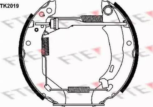 FTE TK2019 - Комплект гальм, барабанний механізм autozip.com.ua