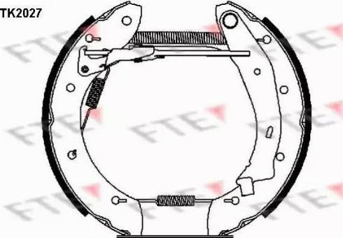 FTE TK2027 - Комплект гальм, барабанний механізм autozip.com.ua