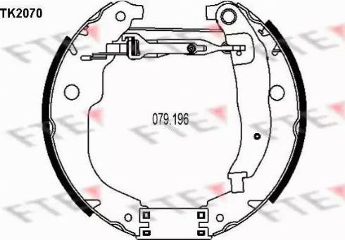 FTE TK2070 - Комплект гальм, барабанний механізм autozip.com.ua