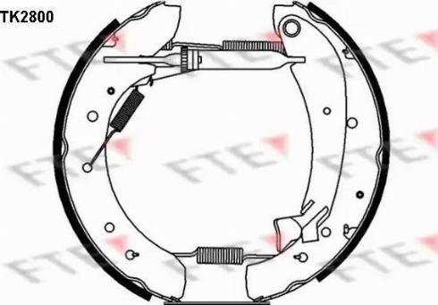 FTE TK2800 - Комплект гальм, барабанний механізм autozip.com.ua