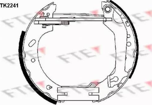 FTE TK2241 - Комплект гальм, барабанний механізм autozip.com.ua