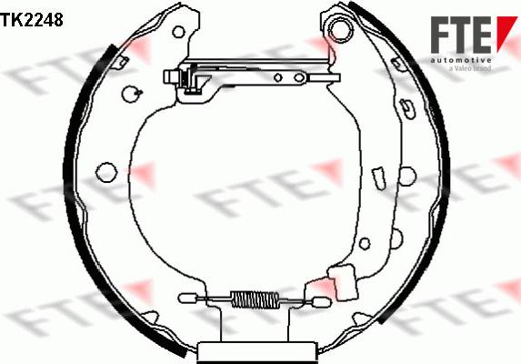 FTE TK2248 - Комплект гальм, барабанний механізм autozip.com.ua