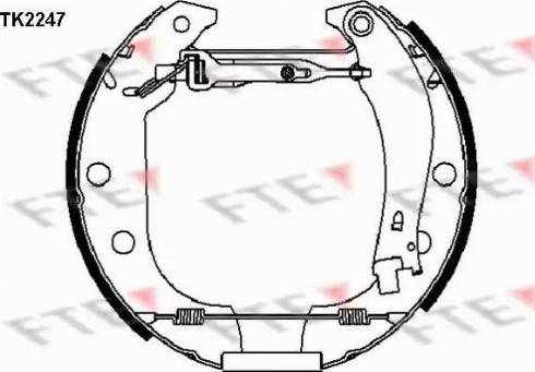FTE TK2247 - Комплект гальм, барабанний механізм autozip.com.ua