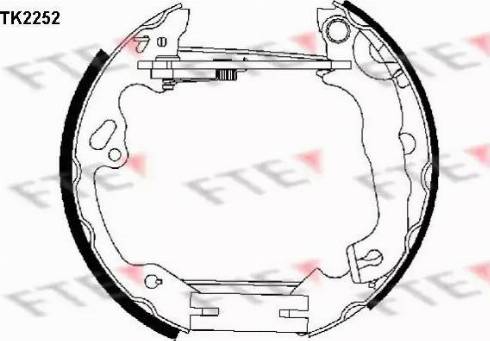 FTE TK2252 - Комплект гальм, барабанний механізм autozip.com.ua