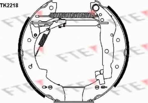 FTE TK2218 - Комплект гальм, барабанний механізм autozip.com.ua