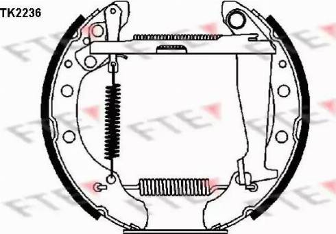 FTE TK2236 - Комплект гальм, барабанний механізм autozip.com.ua