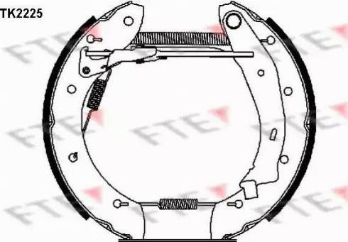 FTE TK2225 - Комплект гальм, барабанний механізм autozip.com.ua