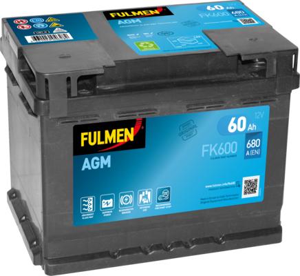 Fulmen FK600 - Стартерна акумуляторна батарея, АКБ autozip.com.ua