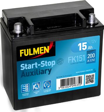 Fulmen FK151 - Стартерна акумуляторна батарея, АКБ autozip.com.ua