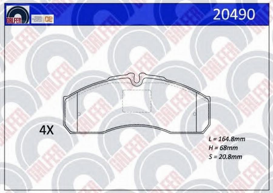 Galfer 20490 - Гальмівні колодки, дискові гальма autozip.com.ua