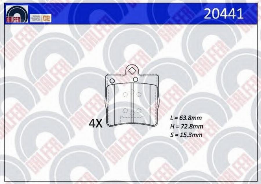 Galfer 20441 - Гальмівні колодки, дискові гальма autozip.com.ua