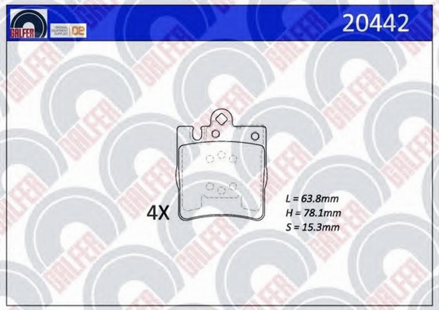 Galfer 20442 - Гальмівні колодки, дискові гальма autozip.com.ua