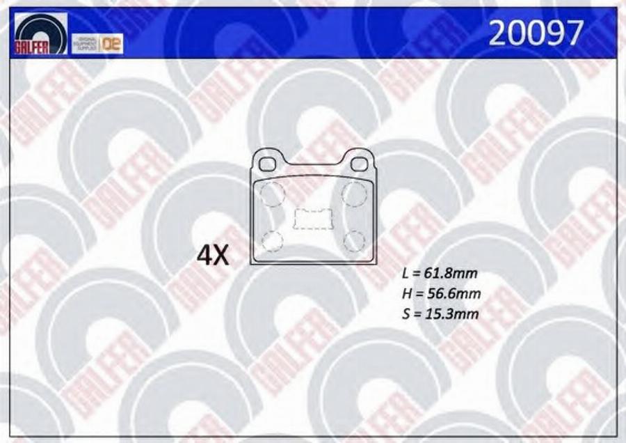 Galfer 20097 - Гальмівні колодки, дискові гальма autozip.com.ua