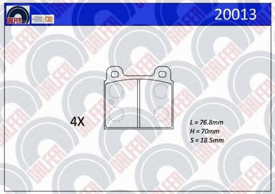 Galfer 20013 - Гальмівні колодки, дискові гальма autozip.com.ua