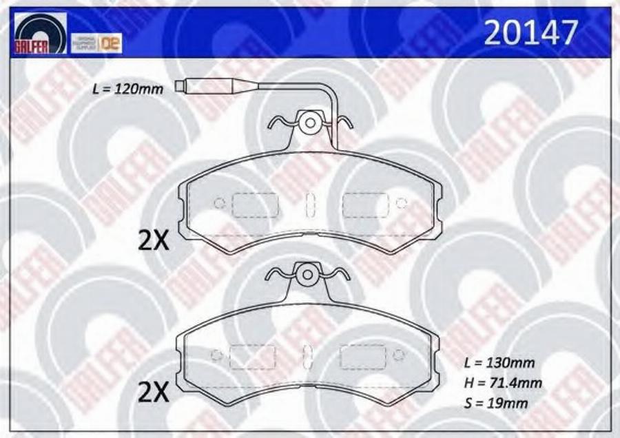 Galfer 20147 - Гальмівні колодки, дискові гальма autozip.com.ua