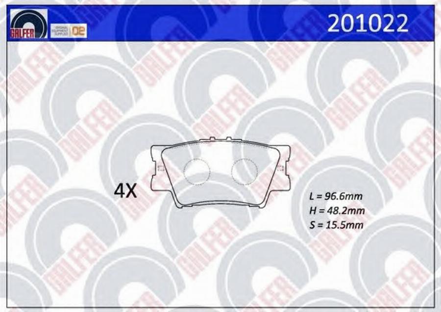 Galfer 201022 - Гальмівні колодки, дискові гальма autozip.com.ua