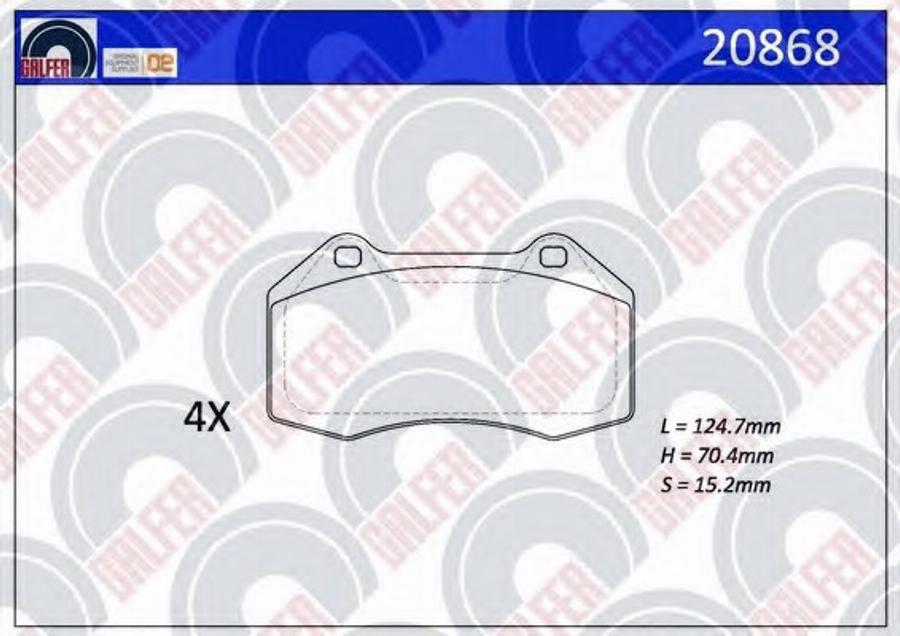 Galfer 20868 - Гальмівні колодки, дискові гальма autozip.com.ua