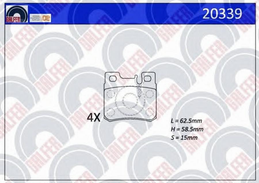Galfer 20339 - Гальмівні колодки, дискові гальма autozip.com.ua