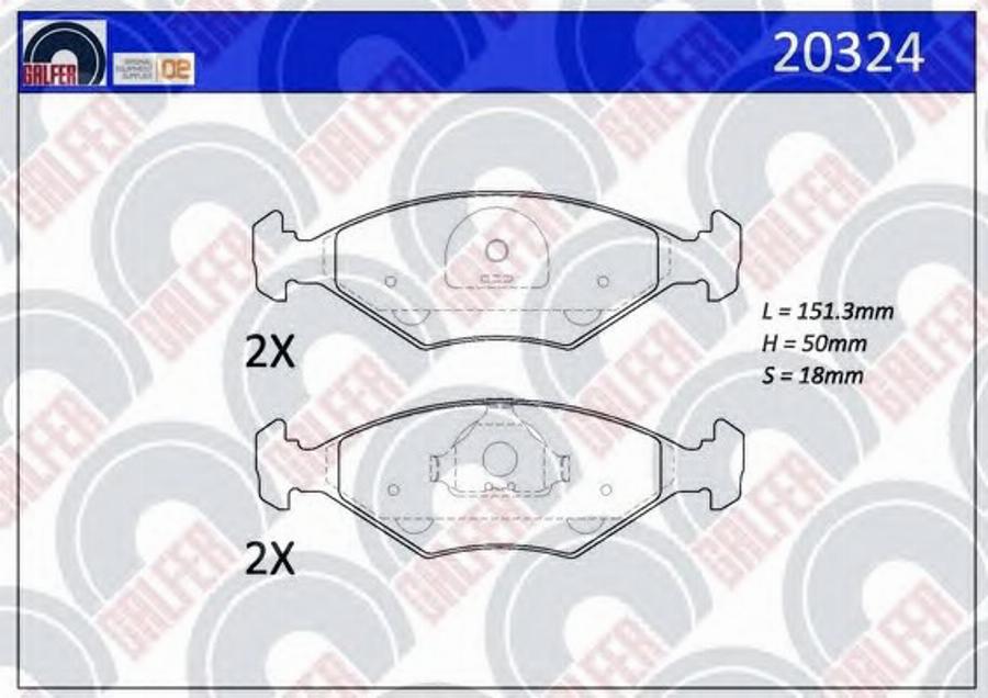 Galfer 20324 - Гальмівні колодки, дискові гальма autozip.com.ua