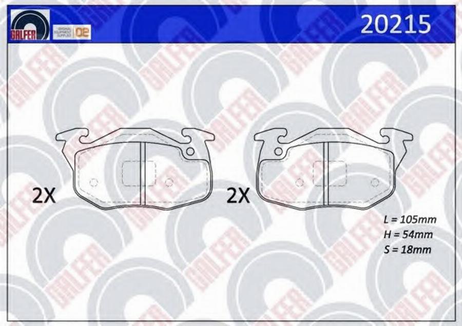 Galfer 20215 - Гальмівні колодки, дискові гальма autozip.com.ua