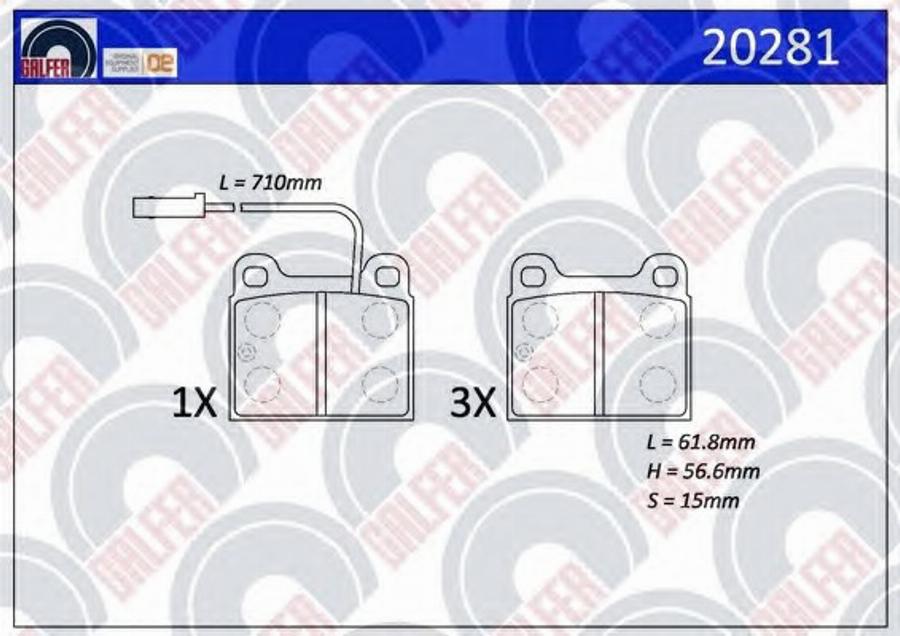 Galfer 20281 - Гальмівні колодки, дискові гальма autozip.com.ua