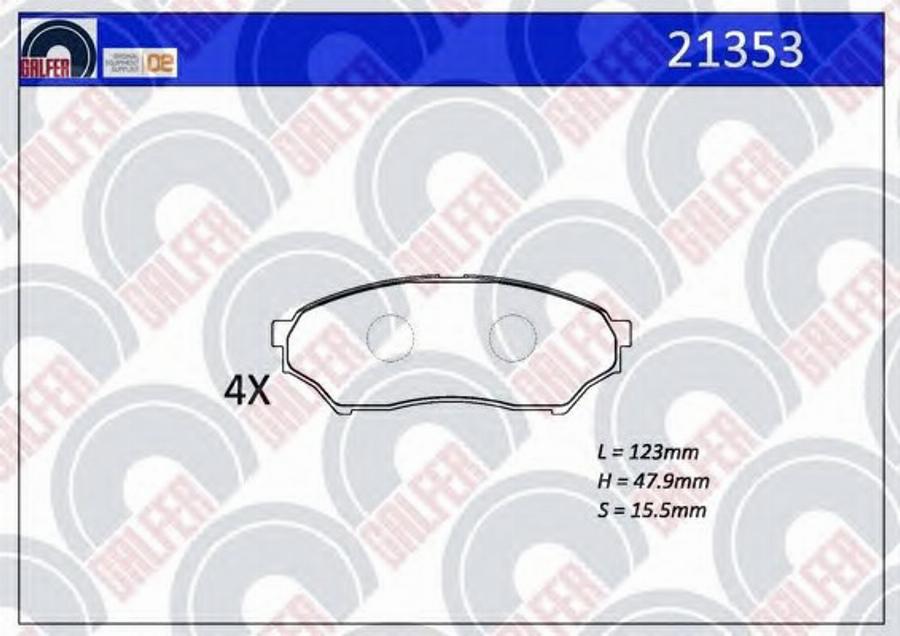 Galfer 21353 - Гальмівні колодки, дискові гальма autozip.com.ua