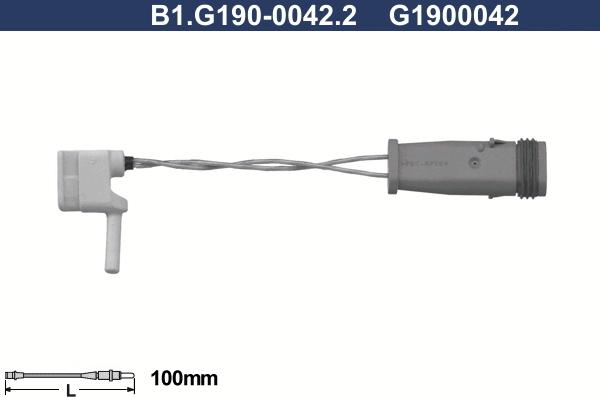 Galfer B1.G190-0042.2 - Сигналізатор, знос гальмівних колодок autozip.com.ua