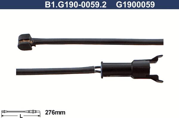 Galfer B1.G190-0059.2 - Сигналізатор, знос гальмівних колодок autozip.com.ua