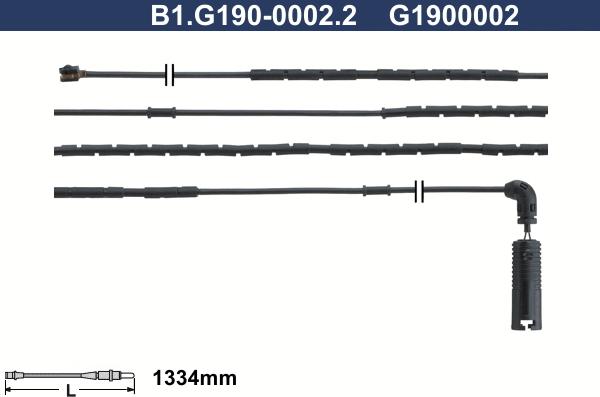 Galfer B1.G190-0002.2 - Сигналізатор, знос гальмівних колодок autozip.com.ua