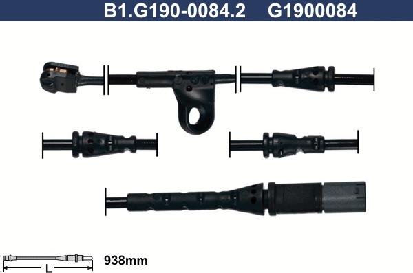 Galfer B1.G190-0084.2 - Сигналізатор, знос гальмівних колодок autozip.com.ua