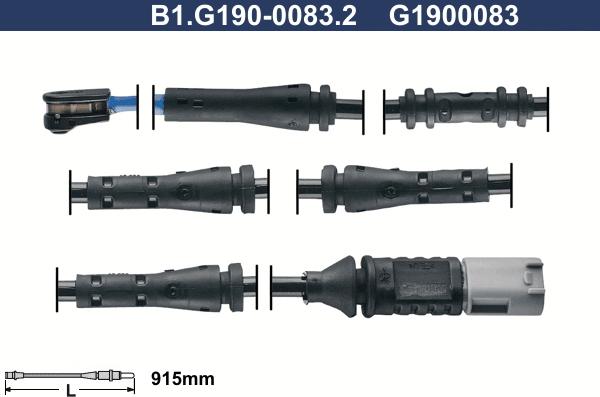 Galfer B1.G190-0083.2 - Сигналізатор, знос гальмівних колодок autozip.com.ua