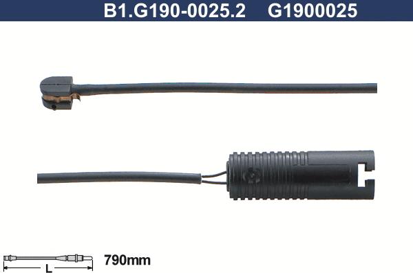 Galfer B1.G190-0025.2 - Сигналізатор, знос гальмівних колодок autozip.com.ua