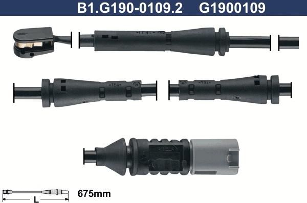 Galfer B1.G190-0109.2 - Сигналізатор, знос гальмівних колодок autozip.com.ua