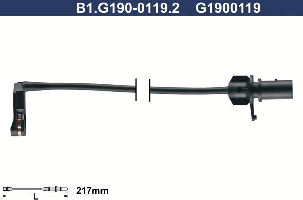 Galfer B1.G190-0119.2 - Сигналізатор, знос гальмівних колодок autozip.com.ua