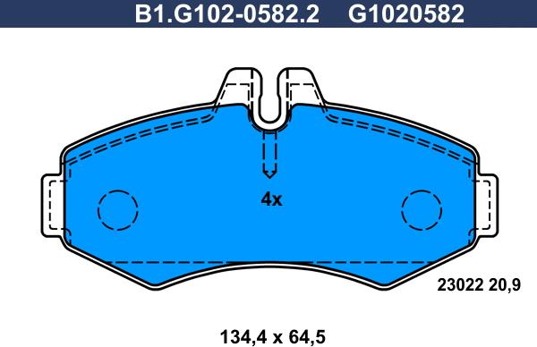 Galfer B1.G102-0582.2 - Гальмівні колодки, дискові гальма autozip.com.ua