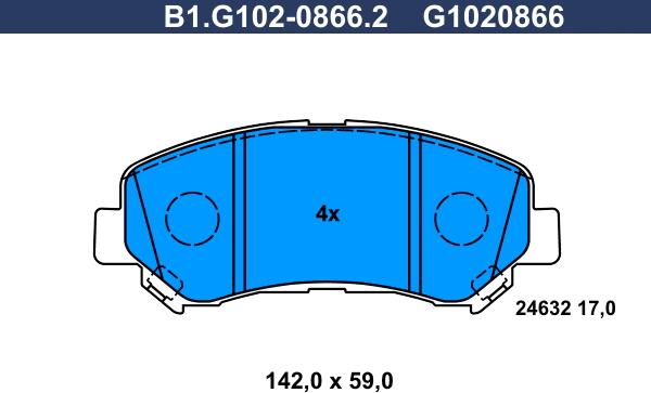 Galfer B1.G102-0866.2 - Гальмівні колодки, дискові гальма autozip.com.ua