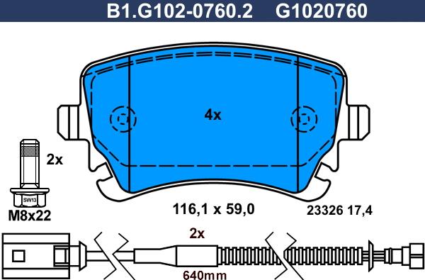 Galfer B1.G102-0760.2 - Гальмівні колодки, дискові гальма autozip.com.ua