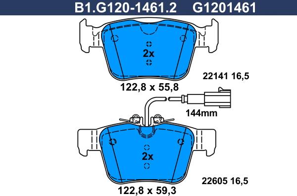Galfer B1G12014612 - Гальмівні колодки, дискові гальма autozip.com.ua