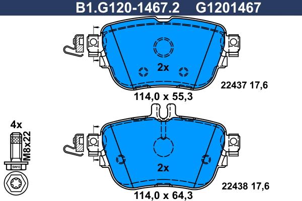 Galfer B1G12014672 - Гальмівні колодки, дискові гальма autozip.com.ua