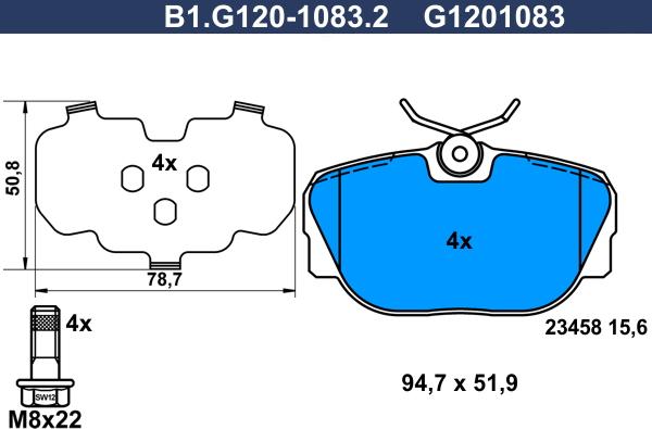 Galfer B1.G120-1083.2 - Гальмівні колодки, дискові гальма autozip.com.ua