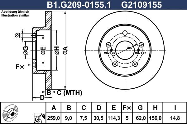 Galfer B1.G209-0155.1 - Гальмівний диск autozip.com.ua