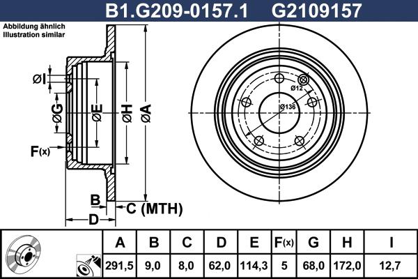 Galfer B1.G209-0157.1 - Гальмівний диск autozip.com.ua