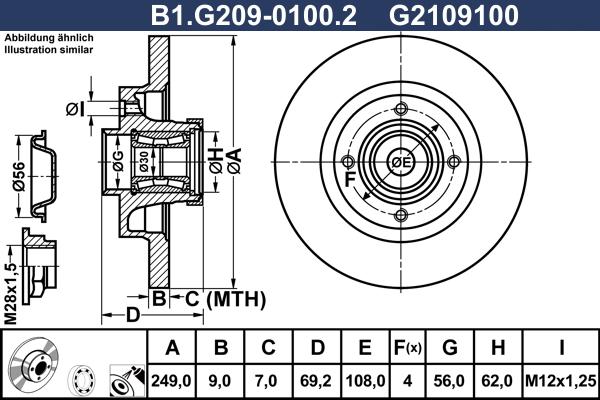 Galfer B1.G209-0100.2 - Гальмівний диск autozip.com.ua