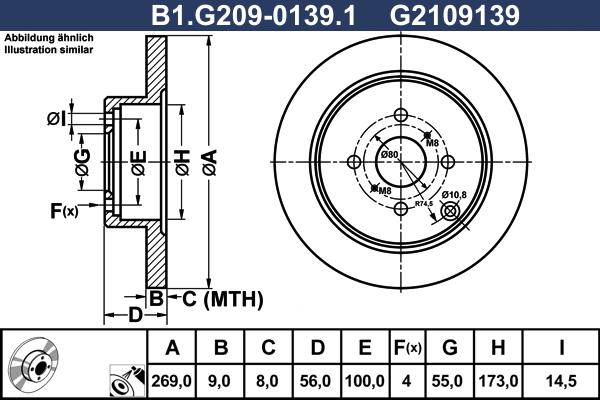 Galfer B1.G209-0139.1 - Гальмівний диск autozip.com.ua