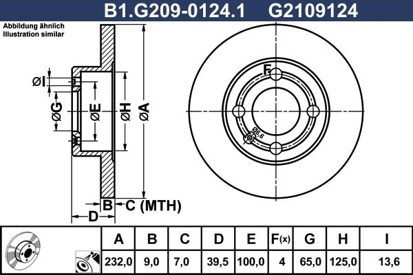 Galfer B1.G209-0124.1 - Гальмівний диск autozip.com.ua