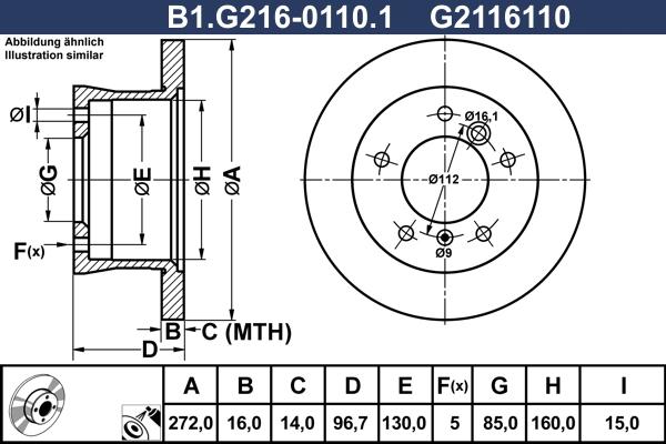 Galfer B1.G216-0110.1 - Гальмівний диск autozip.com.ua