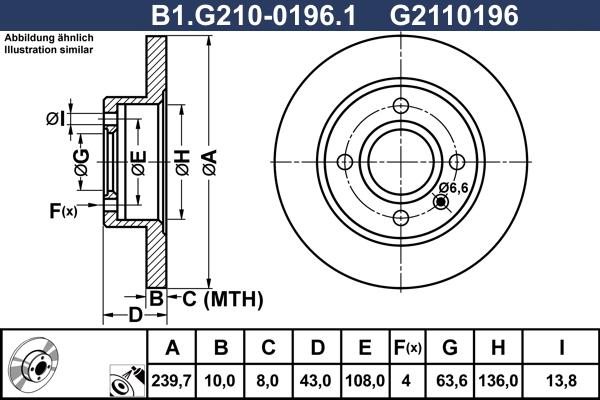 Galfer B1.G210-0196.1 - Гальмівний диск autozip.com.ua