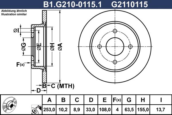 Galfer B1.G210-0115.1 - Гальмівний диск autozip.com.ua