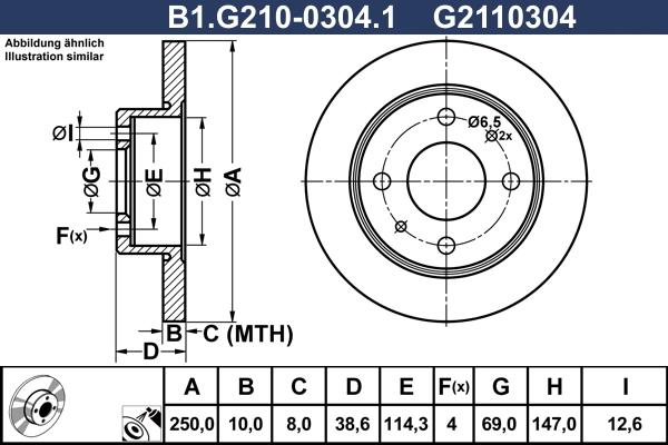 Galfer B1.G210-0304.1 - Гальмівний диск autozip.com.ua