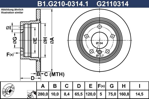 Galfer B1.G210-0314.1 - Гальмівний диск autozip.com.ua